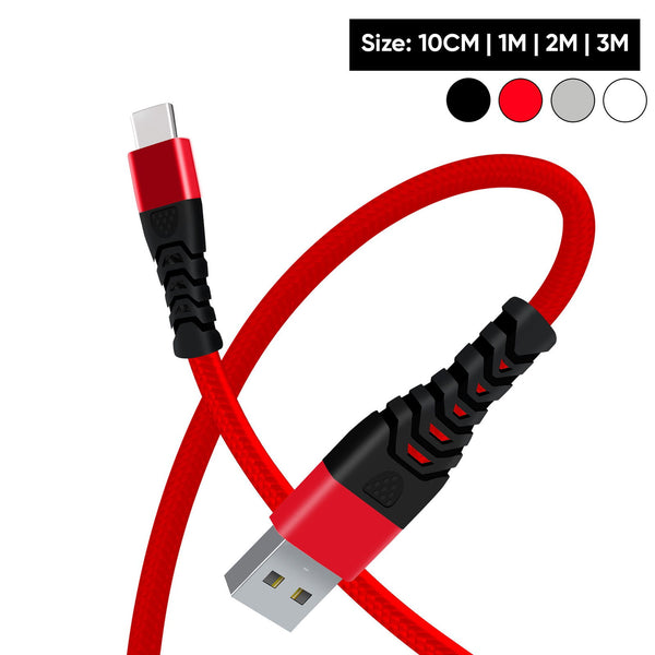 USB Type C Cable Heavy Braided Fast USB Charger Charging Cable - TradeNRG UK